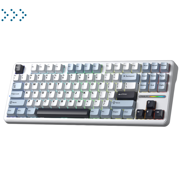 Клавиатуры AULA F87 3in1 (BT, 2.4 GHz, Wired) Blue-White-Purple